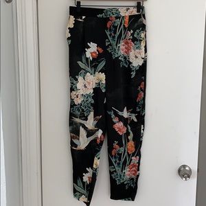 Zara Floral Black pants